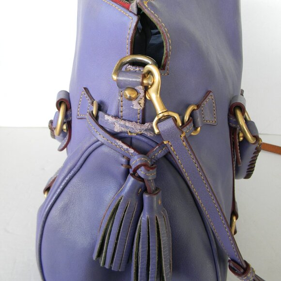 DOONEY & BOURKE FLORENTINE (LARGEST) LEATHER SATCHEL/CROSSBODY LAVENDER PURPLE! - Picture 8 of 14